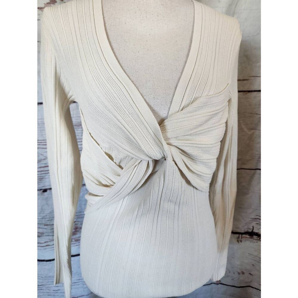 Frame Wrap Front Sweater Size Medium - image 6